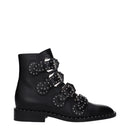 Black Leather Ankle Boots