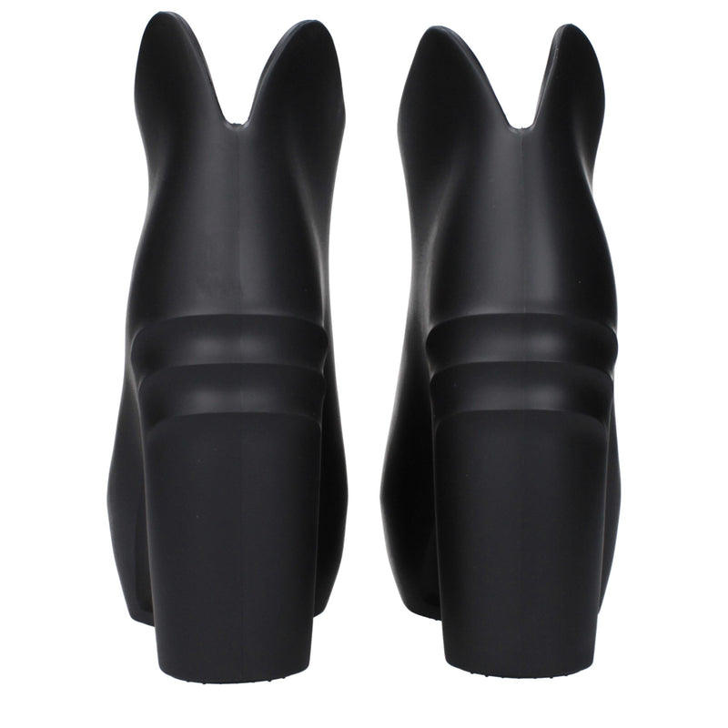 Black Cotton Wedges Sandals