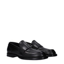 Black Leather Slip-On Loafers