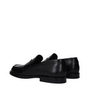 Black Leather Slip-On Loafers