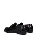 Black Leather Slip-On Loafers