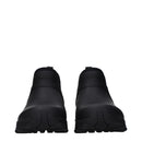Black Cotton Ankle Boots
