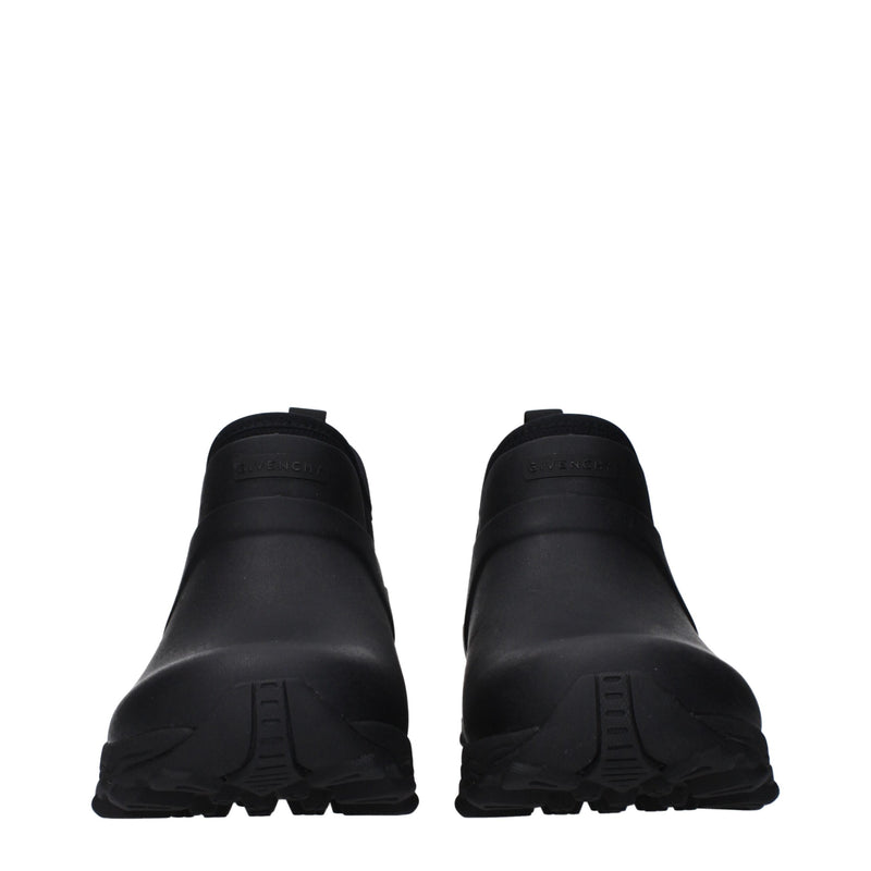 Black Cotton Ankle Boots