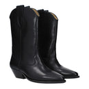 Black Leather Ankle Boots