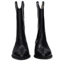 Black Leather Ankle Boots