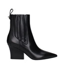 Black Leather Ankle Boots