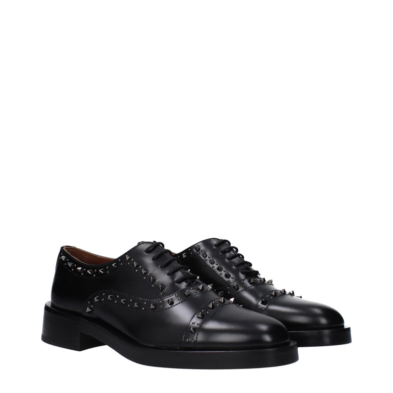 Black Leather Oxfords And Derbies