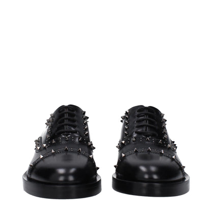 Black Leather Oxfords And Derbies