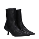 Black Leather Ankle Boots