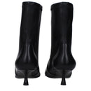 Black Leather Ankle Boots