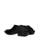 Black Leather Clogs