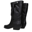Black Leather Ankle Boots