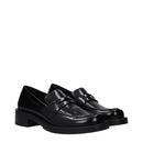 Black Leather Slip-On Loafers