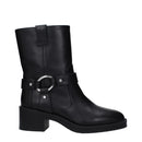 Black Leather Ankle Boots