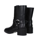 Black Leather Ankle Boots