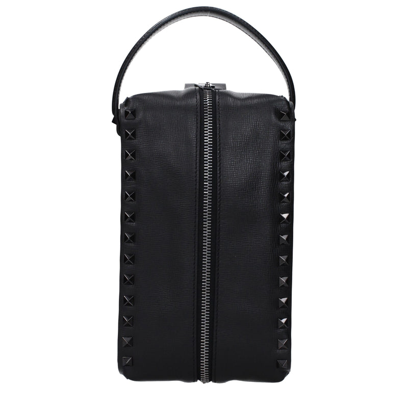 Black Leather Clutch Bags