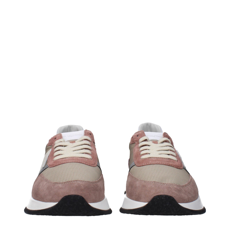 Beige Fabric Low Tops