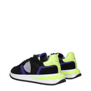 Black Fabric Athletic Sneakers