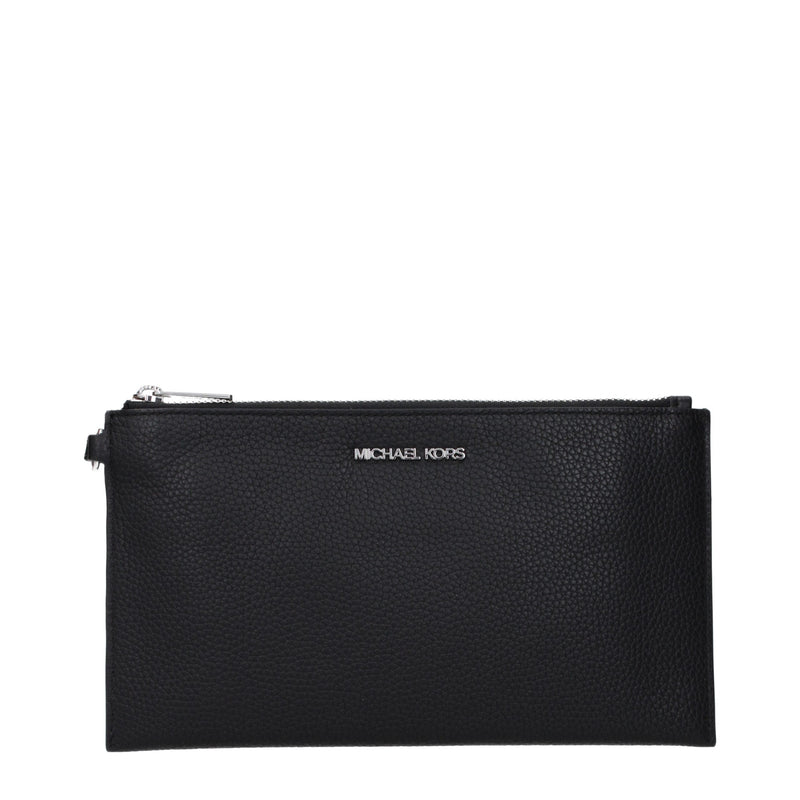 Black Leather Clutch Bags