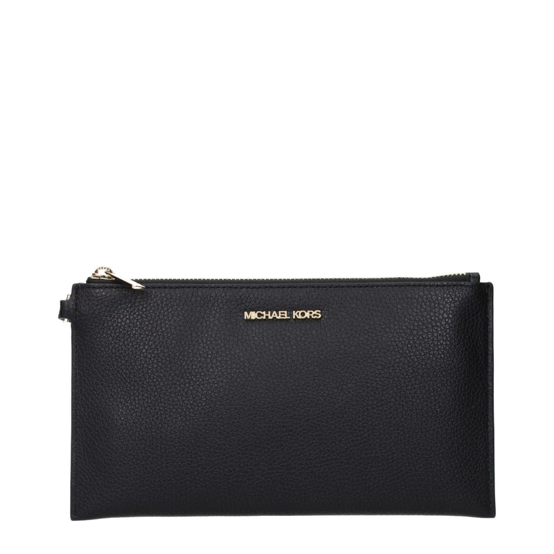 Black Leather Clutch Bags