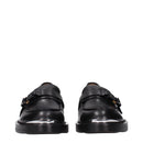 Black Leather Slip-On Loafers