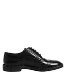 Black Leather Lace Up Men Derby Formal Shoes