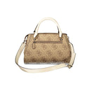 Beige Polyethylene Women Handbag