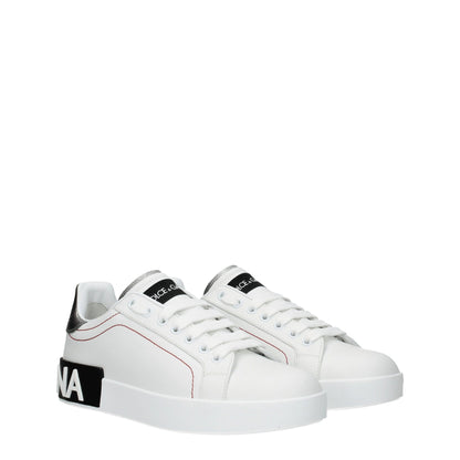 White Leather Low Tops