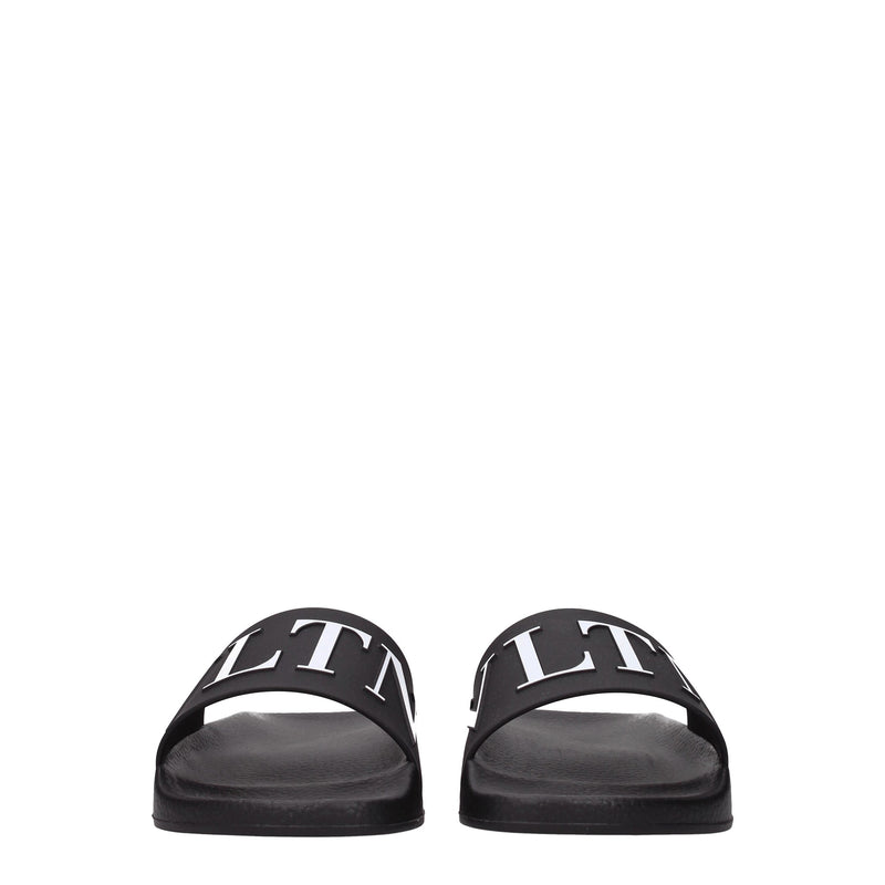 Black Cotton Slippers Sandals