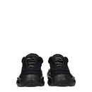 Black Fabric Chunky Sneakers