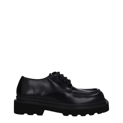 Black Leather Oxfords And Derbies