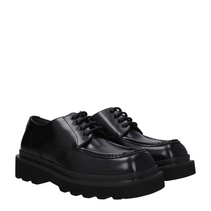 Black Leather Oxfords And Derbies