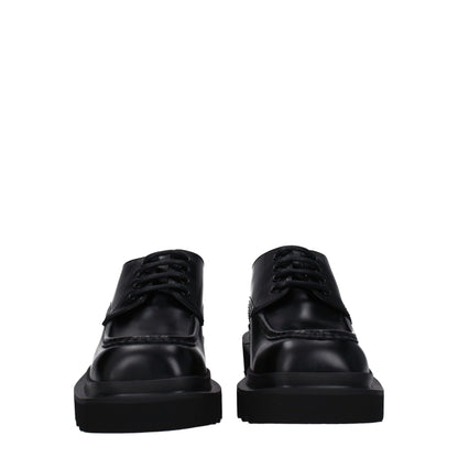 Black Leather Oxfords And Derbies