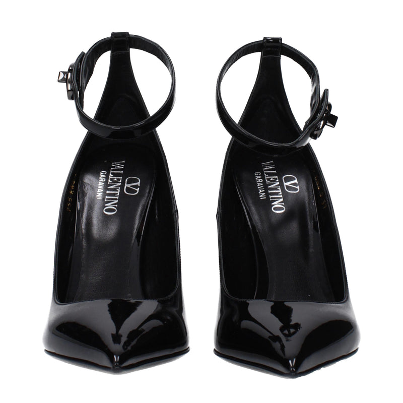 Black Leather Platforms Pumps