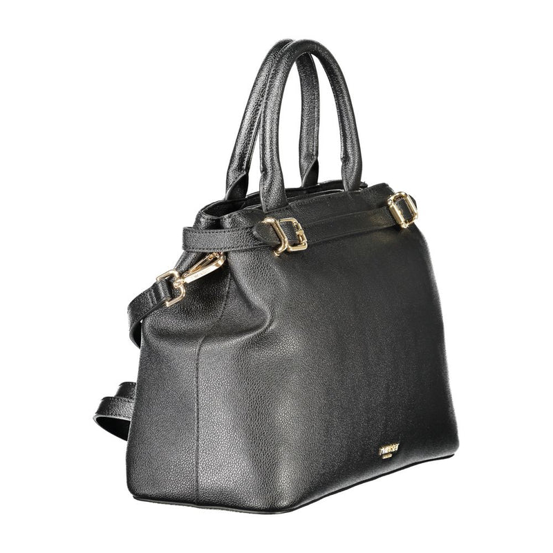 Black Polyethylene Women Handbag