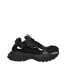 Black Leather Athletic Sneakers