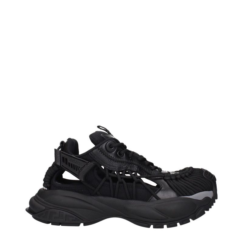 Black Leather Athletic Sneakers