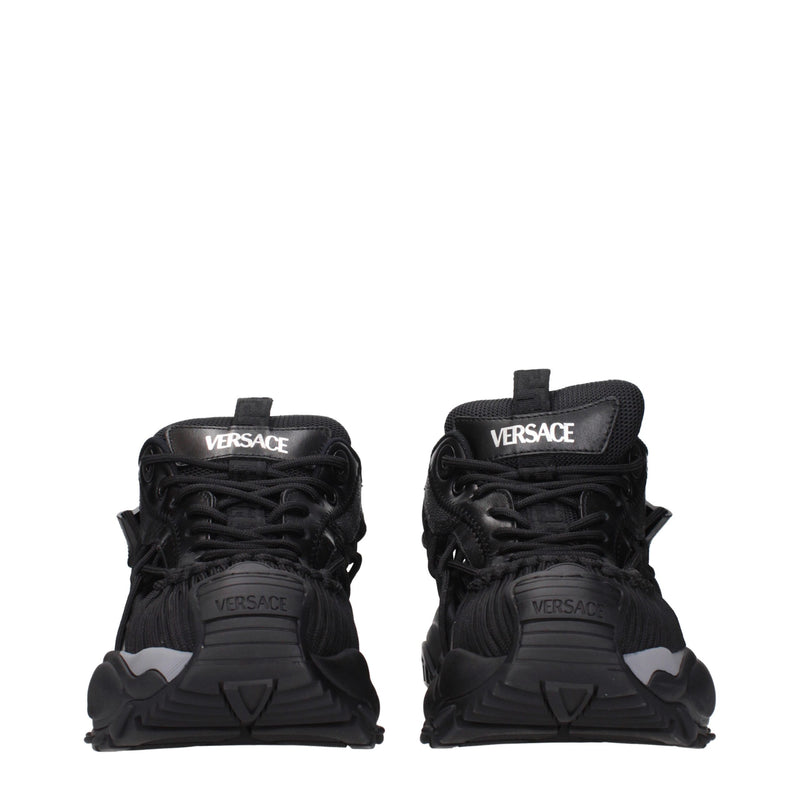 Black Leather Athletic Sneakers