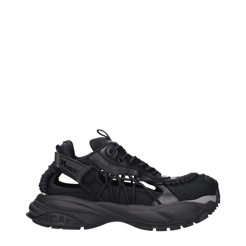 Black Leather Athletic Sneakers