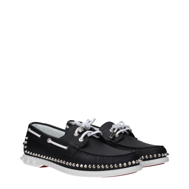 Black Leather Slip-On Loafers