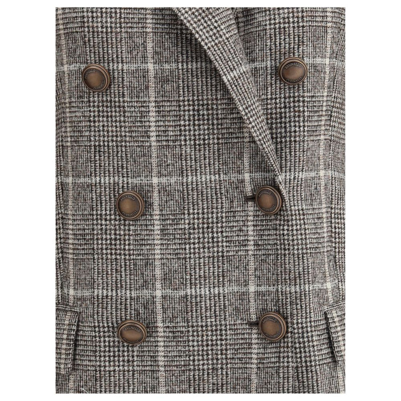 Alpaca and wool Prince de Galles Blazer