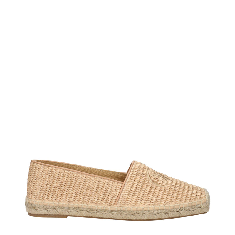 Beige Fabric Espadrilles