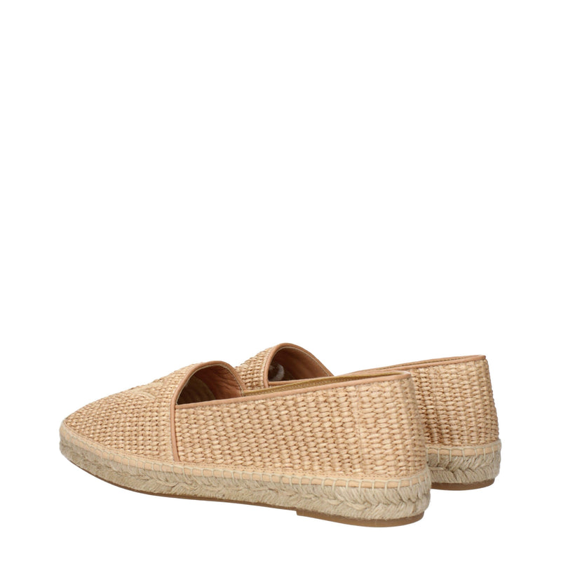 Beige Fabric Espadrilles