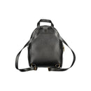 Black Leather Women Backpack