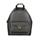 Black Leather Women Backpack