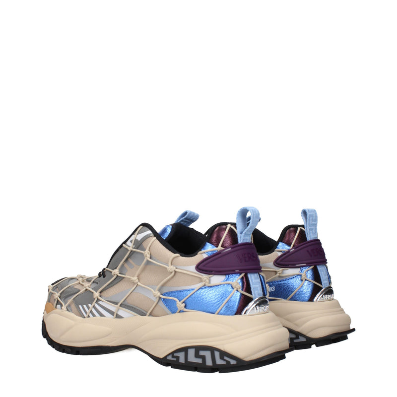 Beige Fabric Sneakers