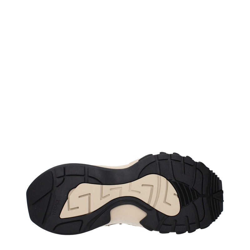 Beige Fabric Sneakers