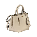Beige Polyethylene Women Handbag