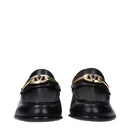 Black Leather Slip-On Loafers