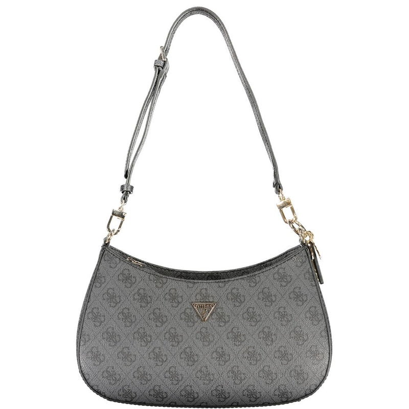 Black Polyethylene Women Handbag